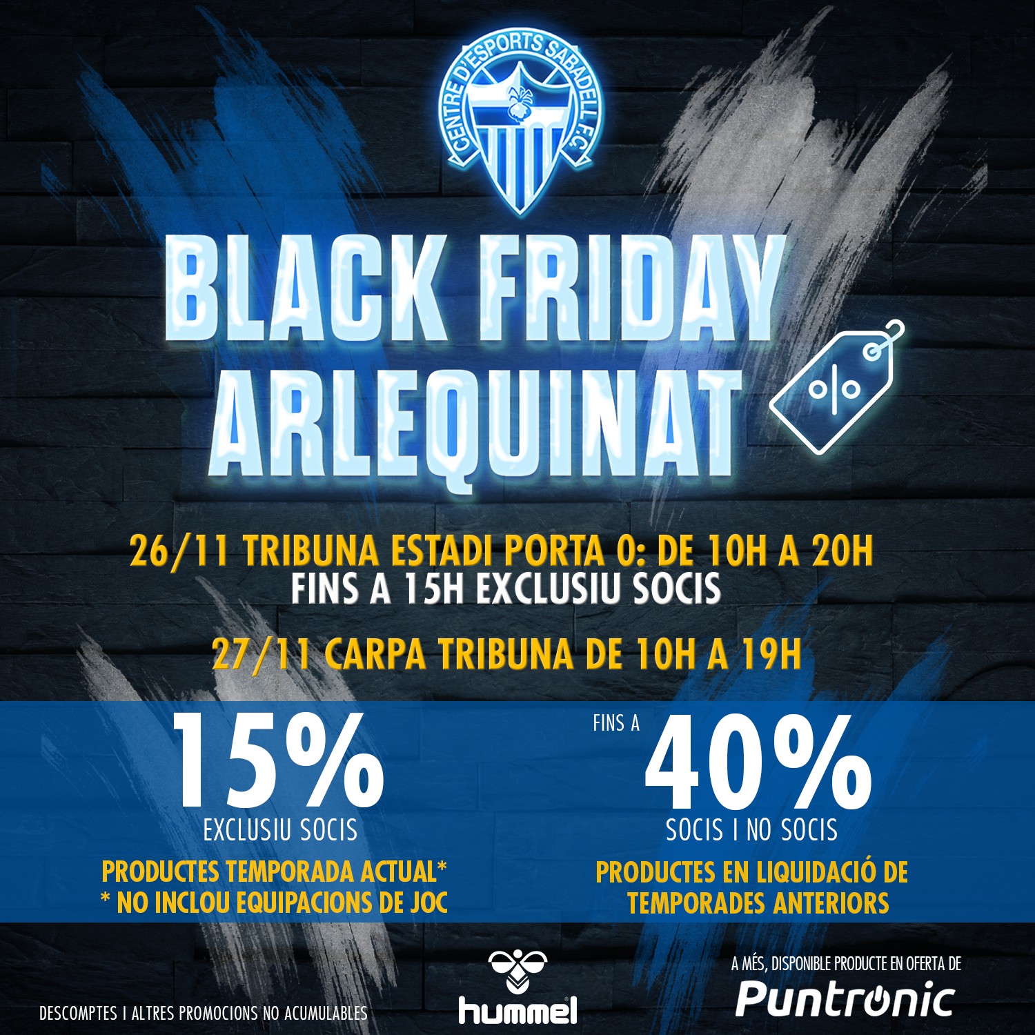 El Black Friday Arriba A La Nova Creu Alta Web Oficial Ce Sabadell Fc